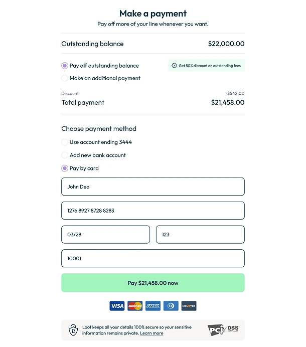 Pay by card