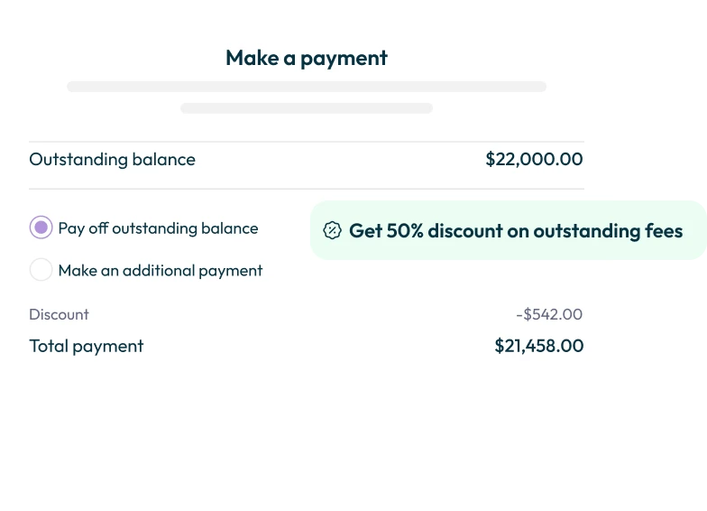Pay off early and save up to 50%